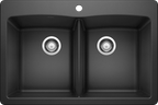 Blanco Diamond Equal Double Dual Mount — Tarja de Silgranit