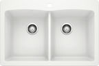 Blanco Diamond Equal Double Dual Mount — Tarja de Silgranit