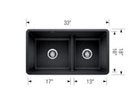 Blanco Precis Reversible 1-3/4 Low Divide — Tarja de Silgranit