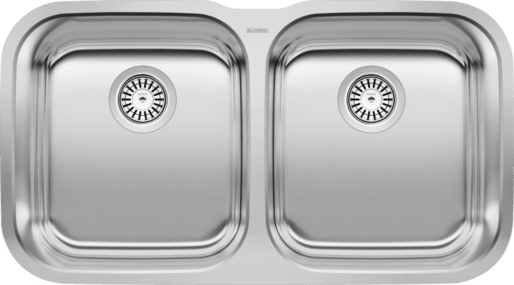 Blanco Stellar Equal Double Bowl — Tarja de Acero Inoxidable — vista 2