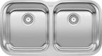 Blanco Stellar Equal Double Bowl — Tarja de Acero Inoxidable — vista 2