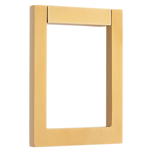 Baldwin Hardware Contemporary Square Aldaba de Puerta 0183 — Latón satinado Lifetime