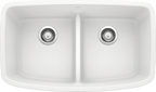 Blanco Valea Equal Double Low Divide — Tarja de Silgranit