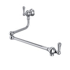 Rohl Llenador de Ollas de Pared con Brazo Abatible - Palanca de Metal - Cromo Pulido