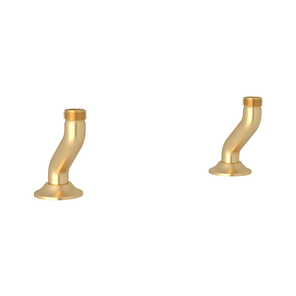 Rohl Georgian Era Uniones de Cubierta para Mezcladora Tipo Puente - Oro Inglés Satinado