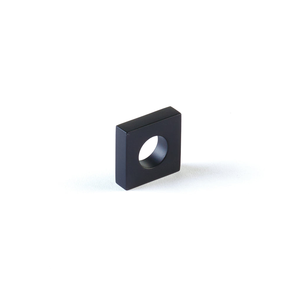 Schaub Perilla Cafe Slot Moderna Ovalada, 1" — Negro Mate