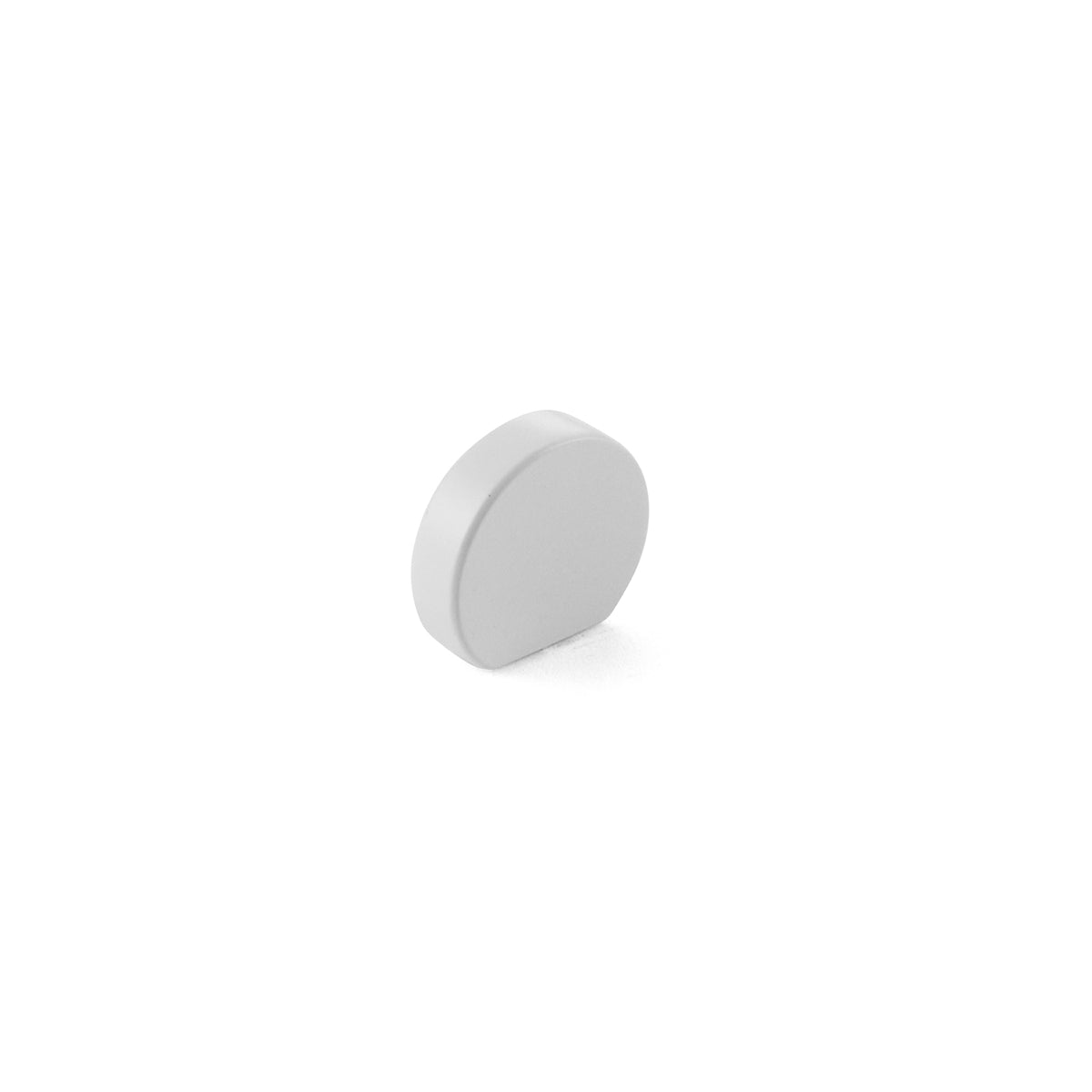 Schaub Perilla Cafe Moderna Ovalada, 1" — Blanco Mate