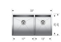 Blanco Quatrus R0 1-3/4 Bowl — Tarja de Acero Inoxidable — vista 3
