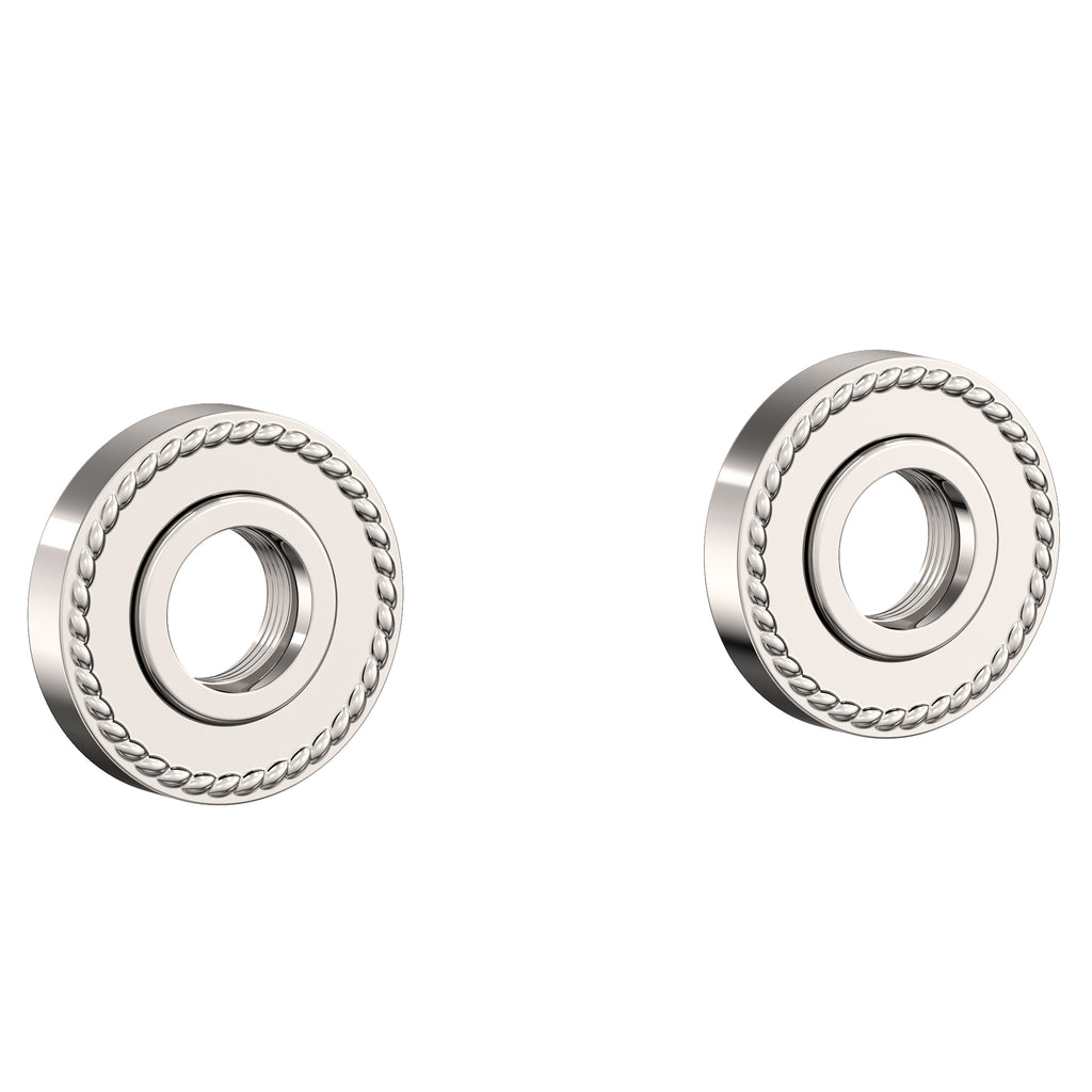 Newport Brass Alexandria 1020-2400 — Anillos Decorativos y Herrajes para Barra de Seguridad — Níquel Pulido (Natural)