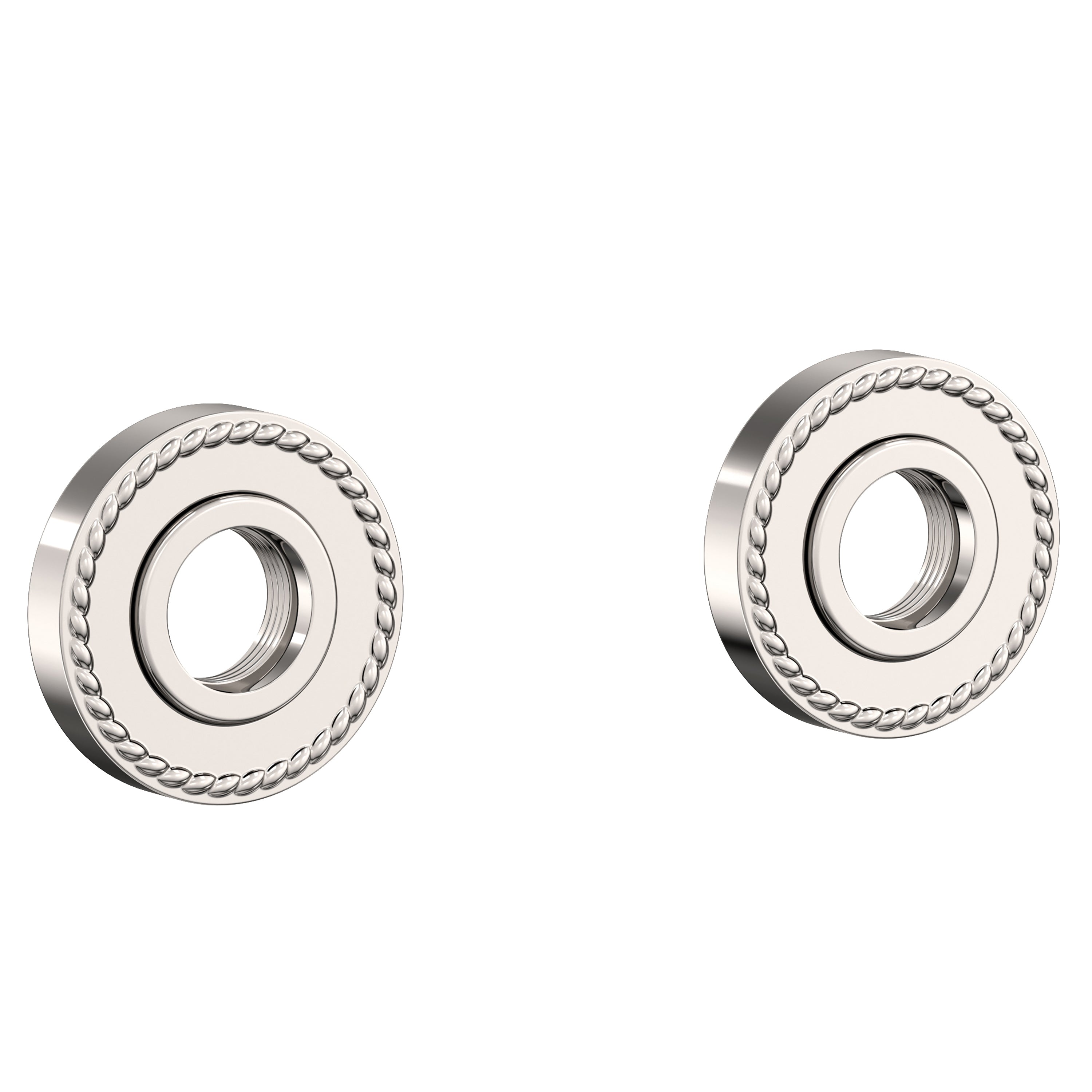 Newport Brass Alexandria 1020-2400 — Anillos Decorativos y Herrajes para Barra de Seguridad — Níquel Pulido (Natural)