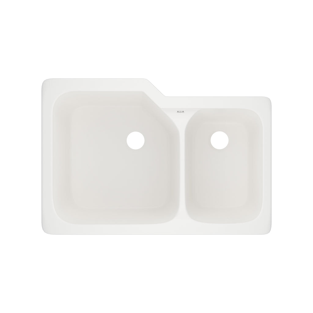 Rohl Allia Tarja Doble Bajocubierta de Fireclay 33" - Pergame