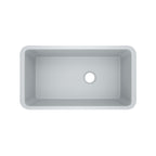 Rohl Allia Tarja Sencilla Bajocubierta de Fireclay 34" - Gris Satinado