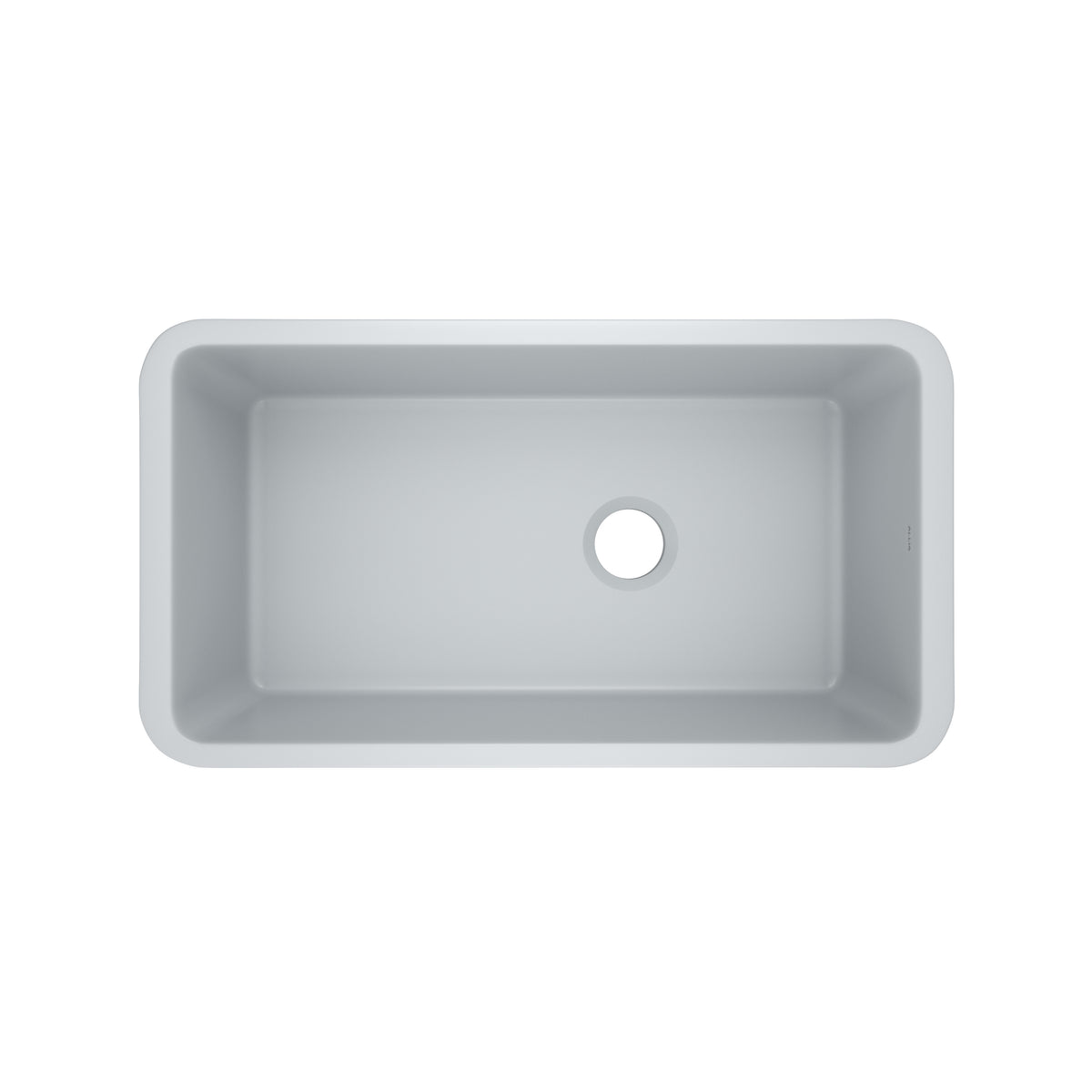 Rohl Allia Tarja Sencilla Bajocubierta de Fireclay 34" - Gris Satinado