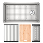 Rohl Culinario Tarja Workstation de Acero Inoxidable con Accesorios 33" - Acero Inoxidable Cepillado