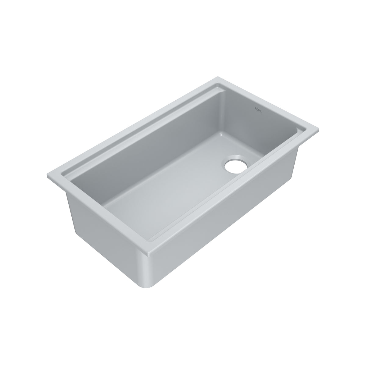 Rohl Allia Tarja Workstation Bajocubierta de Fireclay 33" - Gris Satinado