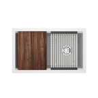 Rohl Fonsa Tarja Workstation de Cuarzo con Accesorios 30" - Blanco