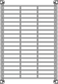 Blanco Rejilla flotante de acero inoxidable — Precis