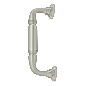 Deltana Jaladera para Puerta con Roseta 8" — Níquel Satinado