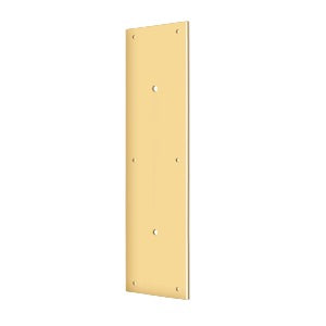 Deltana Placa de Empuje con Jaladera 3-1/2" x 15" — Latón Pulido PVD