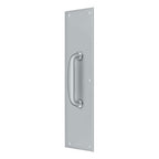 Deltana Placa de Empuje con Jaladera 3-1/2" — Cromo Satinado
