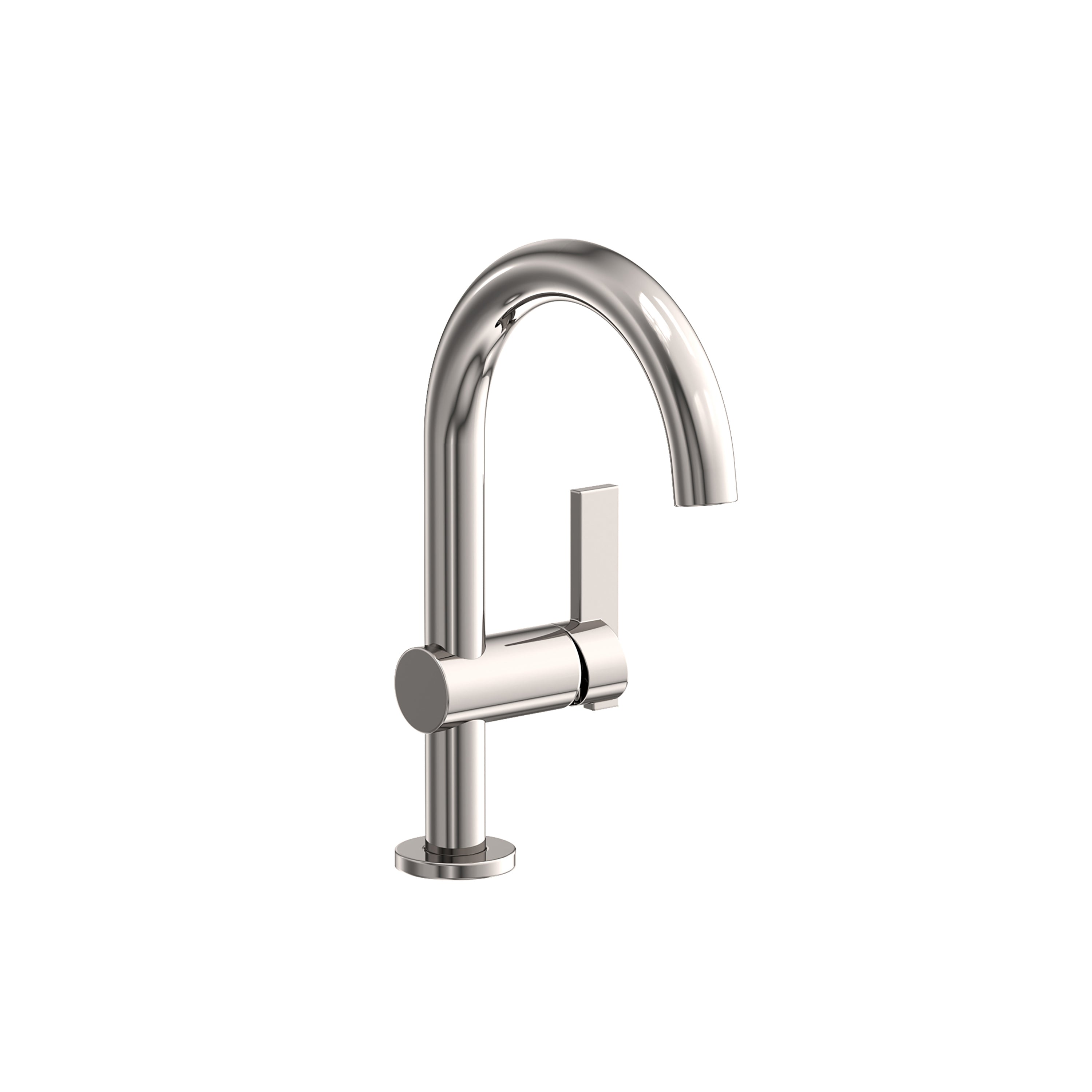 Newport Brass Pavani 2403 — Llave de Lavabo Monomando de Un Orificio — Níquel Pulido (Natural)