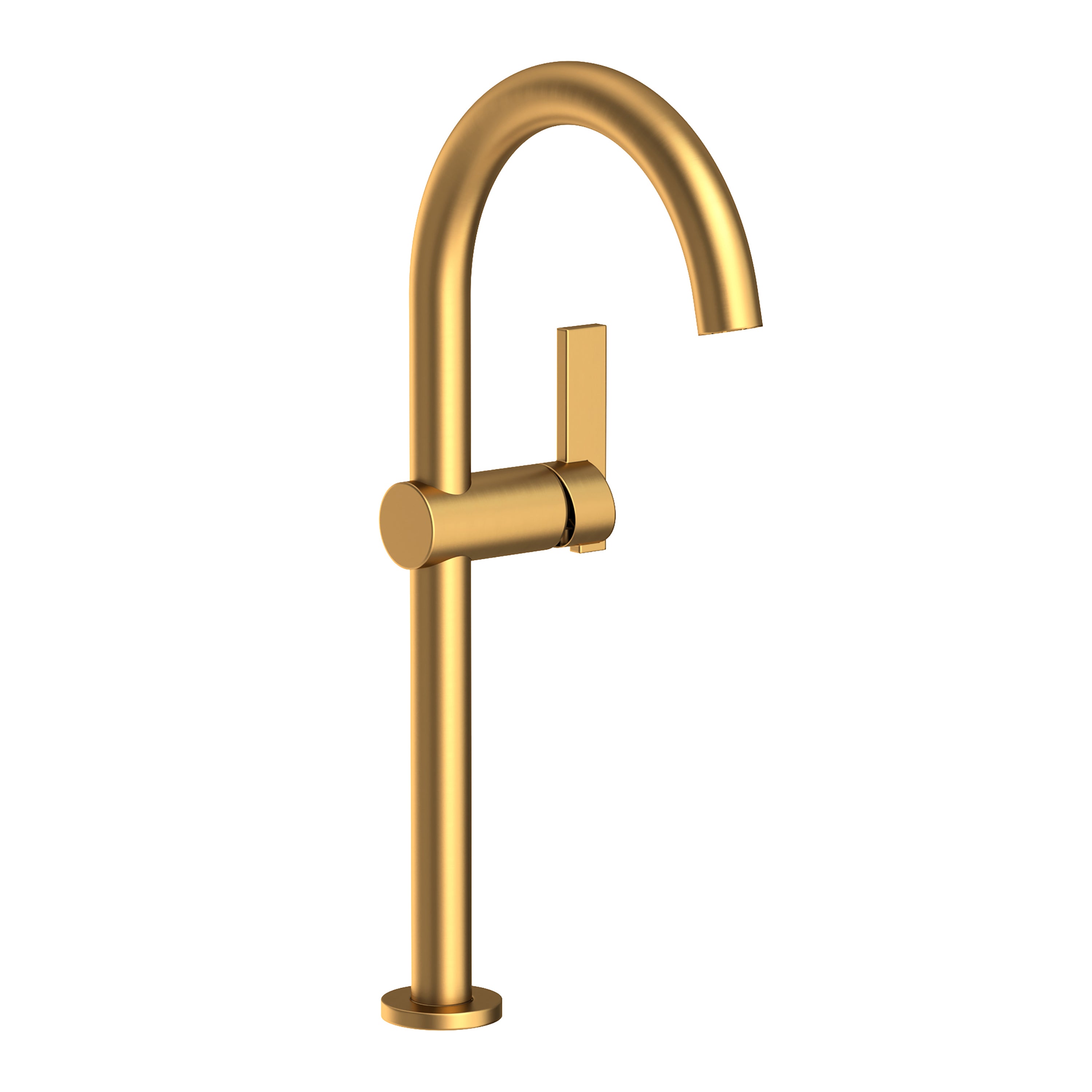 Newport Brass Pavani 2413 — Llave Alta de Un Orificio para Ovalín — Bronce Satinado (PVD)