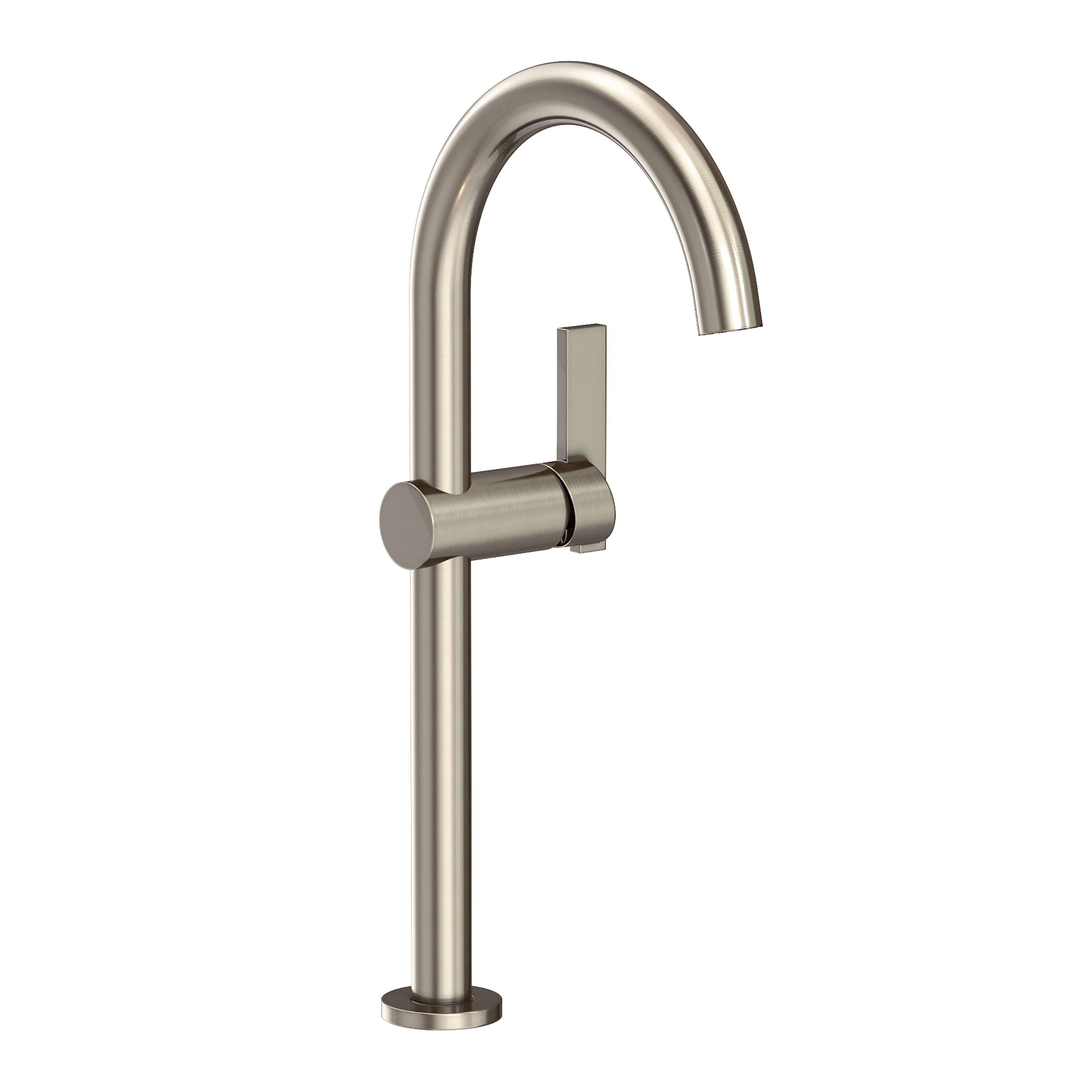 Newport Brass Pavani 2413 — Llave Alta de Un Orificio para Ovalín — Níquel Antiguo