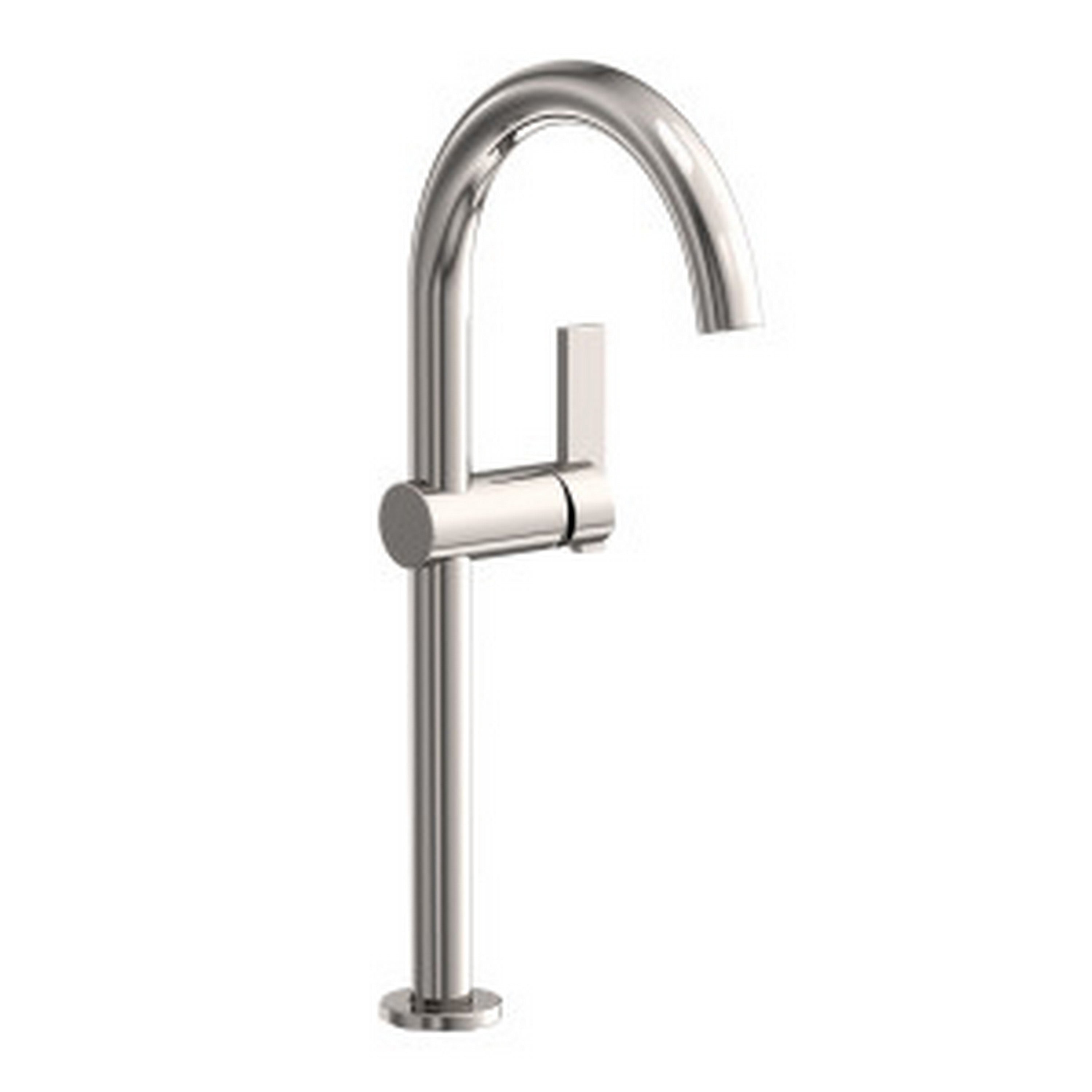 Newport Brass Pavani 2413 — Llave Alta de Un Orificio para Ovalín — Níquel Pulido (PVD)