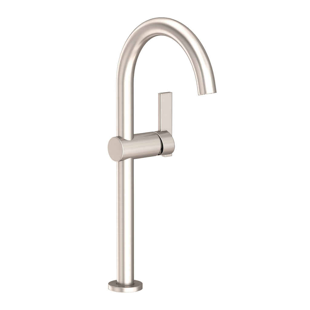 Newport Brass Pavani 2413 — Llave Alta de Un Orificio para Ovalín — Níquel Satinado (PVD)