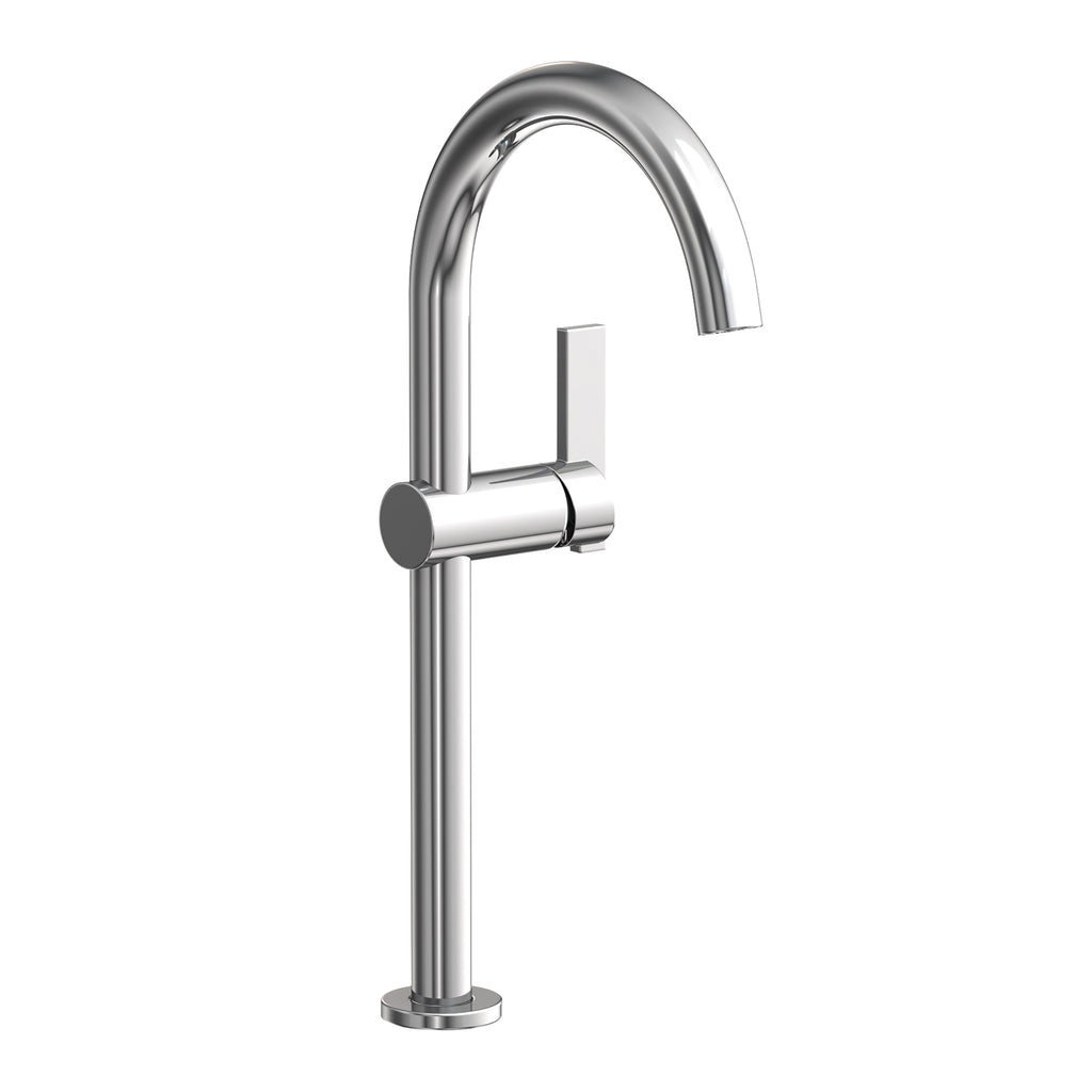 Newport Brass Pavani 2413 — Llave Alta de Un Orificio para Ovalín — Cromo Pulido