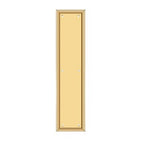 Deltana Placa de Empuje con Marco de Uso Rudo 3-1/2" x 15" — Latón Pulido PVD