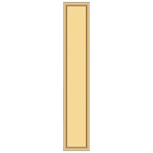 Deltana Placa de Empuje con Marco de Uso Rudo 3-1/2" x 20" — Latón Pulido PVD