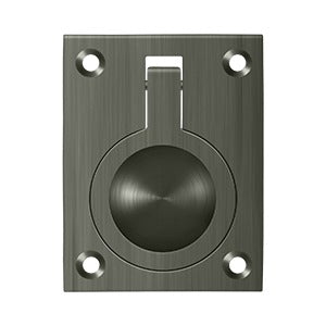 Deltana Jaladera de Anillo Empotrada 2-1/2" — Níquel Antiguo Mate