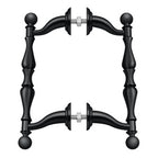 Deltana Jaladera con Asa Offset Doble Cara (Back-to-Back) — Negro Mate