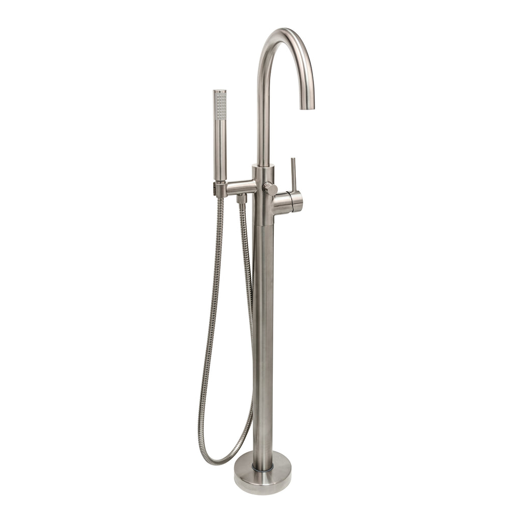 Newport Brass Pavani 2480-4261 — Llenador de Tina de Piso — Níquel Satinado (PVD)