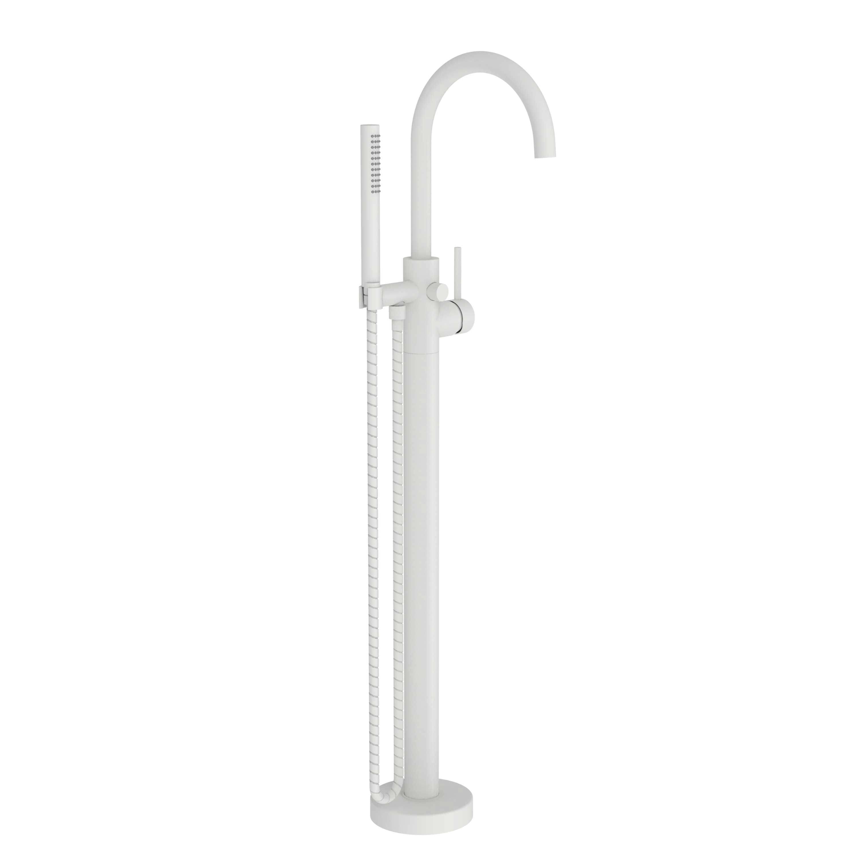 Newport Brass Pavani 2480-4261 — Llenador de Tina de Piso — Blanco Mate