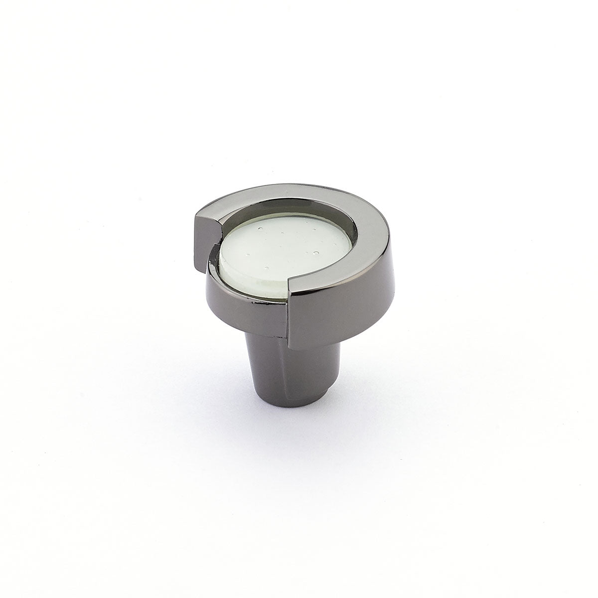 Schaub Perilla Tallmadge Lemon Ice Inlay Call Redonda de Vidrio, 1-1/4" — Negro