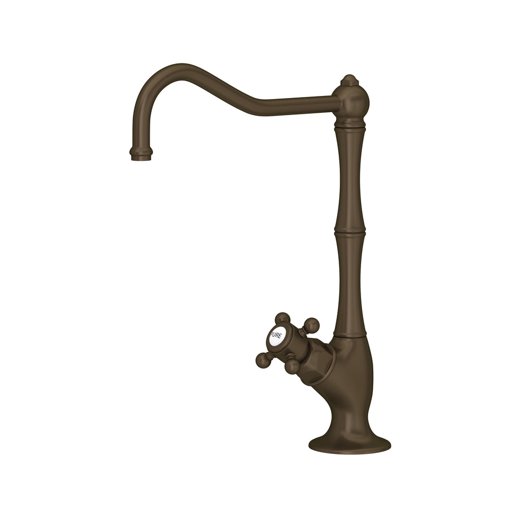 Rohl Acqui Mezcladora Filtradora de Cocina - Manija de Cruz - Latón Toscano