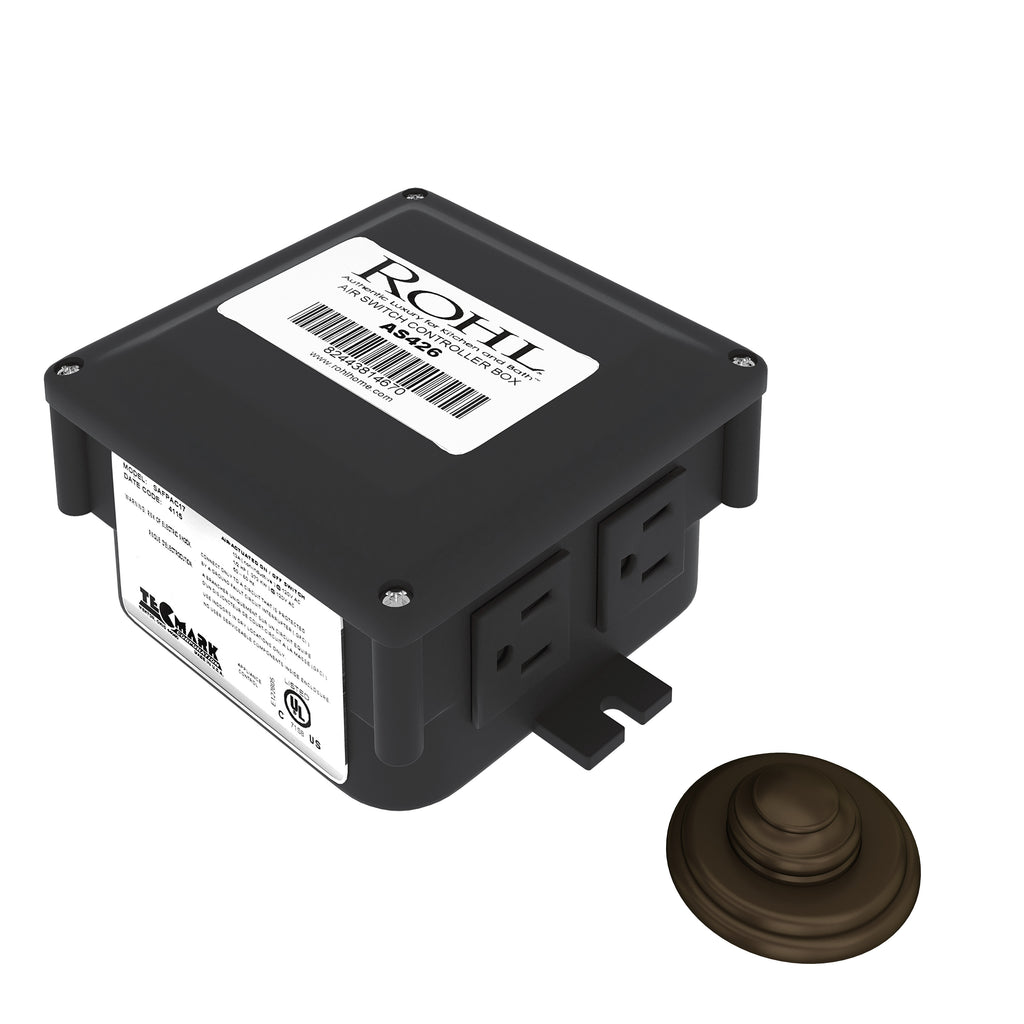 Rohl Caja de Control para Triturador con Botón Neumático - Clásico - Latón Toscano