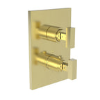 Newport Brass Pavani 3-2023TS — Placa Termostática Cuadrada de 1/2" — Latón Forever (PVD)