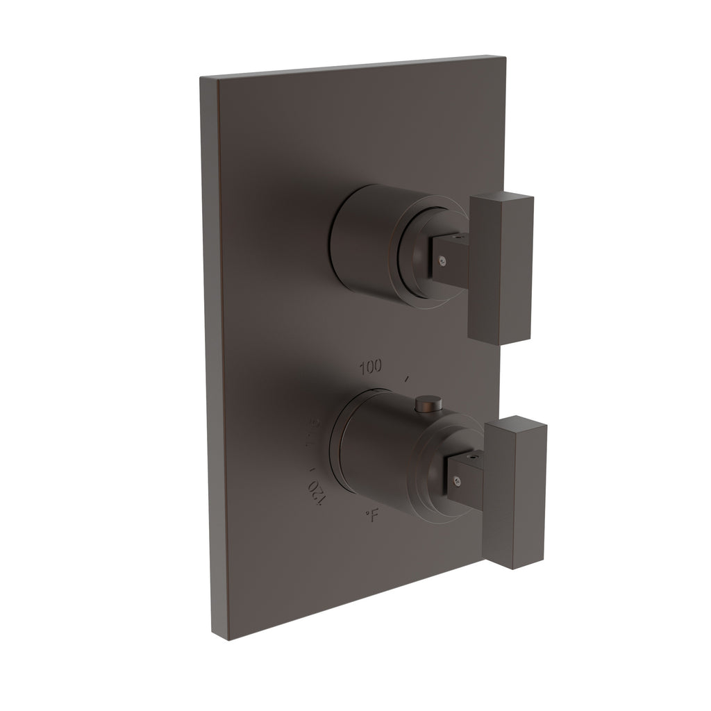 Newport Brass Pavani 3-2023TS — Placa Termostática Cuadrada de 1/2" — Bronce Inglés