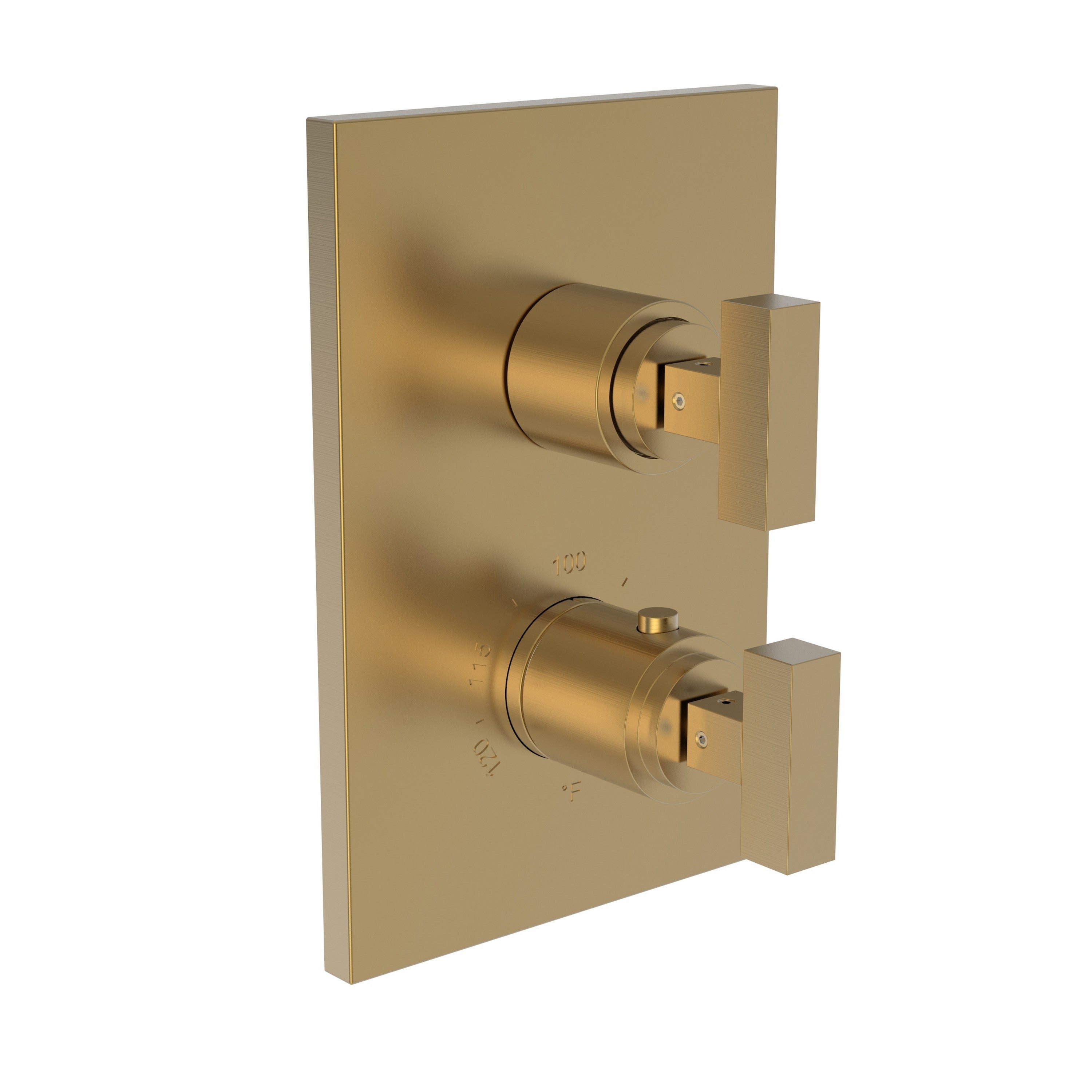 Newport Brass Pavani 3-2023TS — Placa Termostática Cuadrada de 1/2" — Bronce Satinado (PVD)