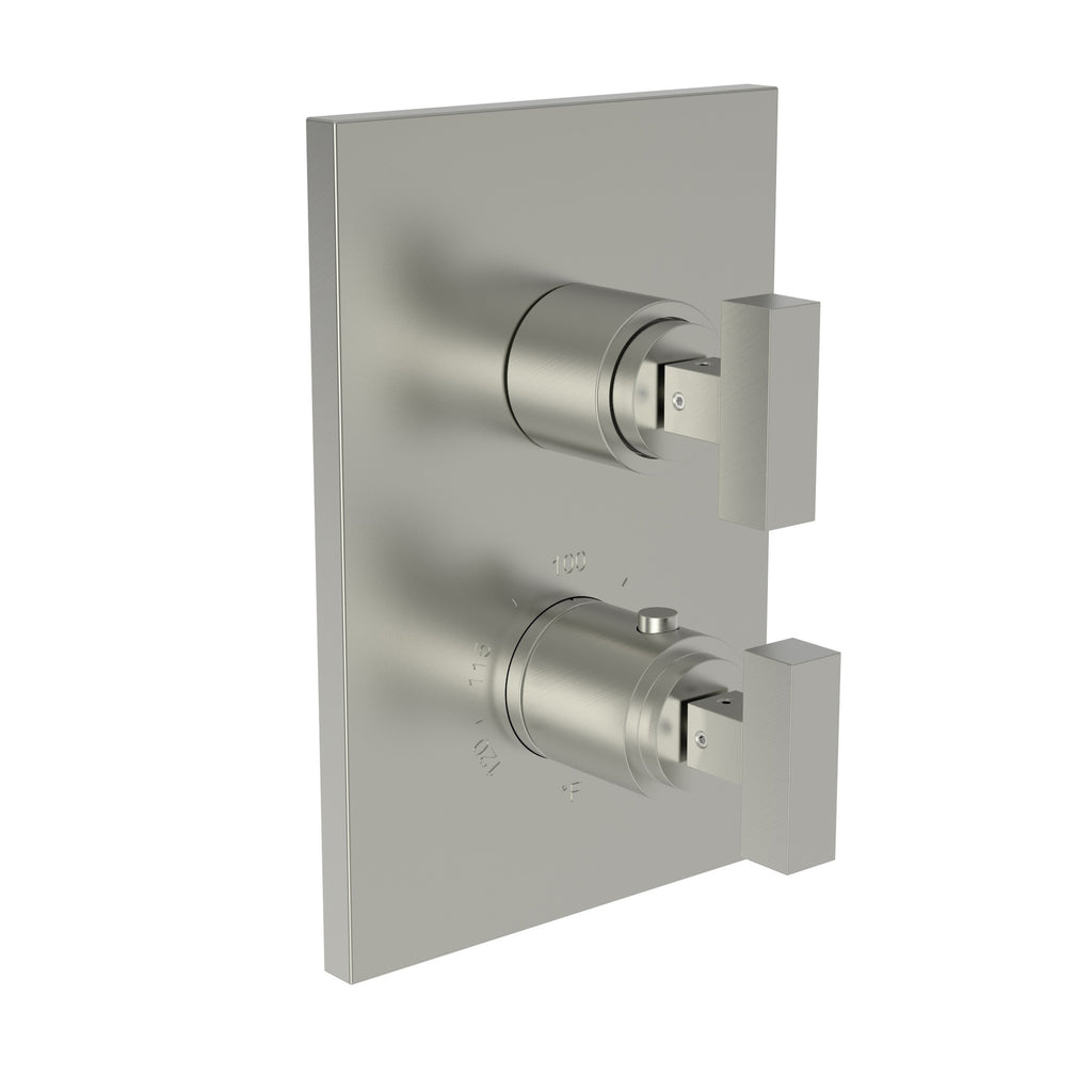 Newport Brass Pavani 3-2023TS — Placa Termostática Cuadrada de 1/2" — Níquel Satinado (PVD)
