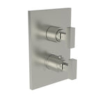 Newport Brass Pavani 3-2023TS — Placa Termostática Cuadrada de 1/2" — Níquel Satinado (PVD)