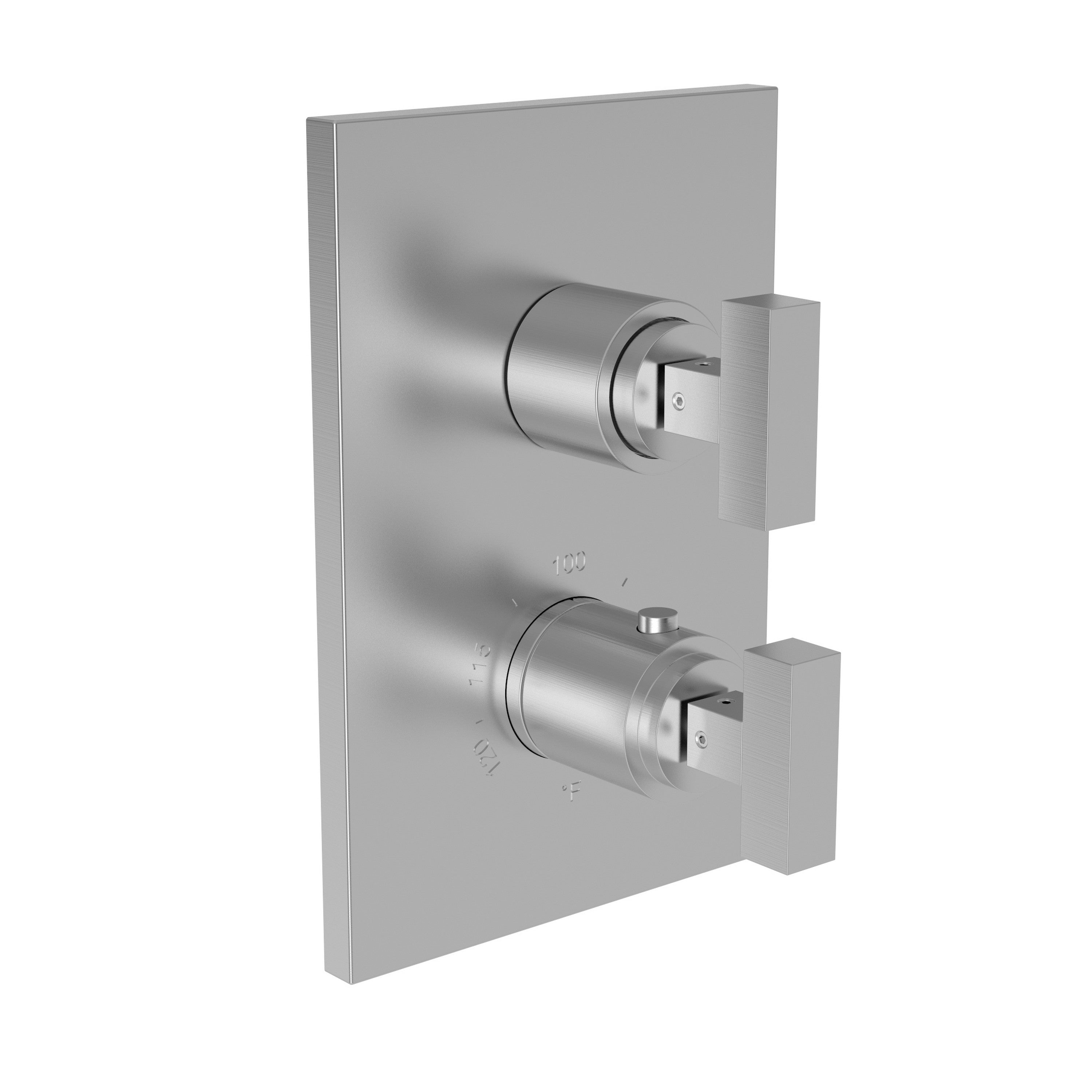 Newport Brass Pavani 3-2023TS — Placa Termostática Cuadrada de 1/2" — Acero Inoxidable (PVD)