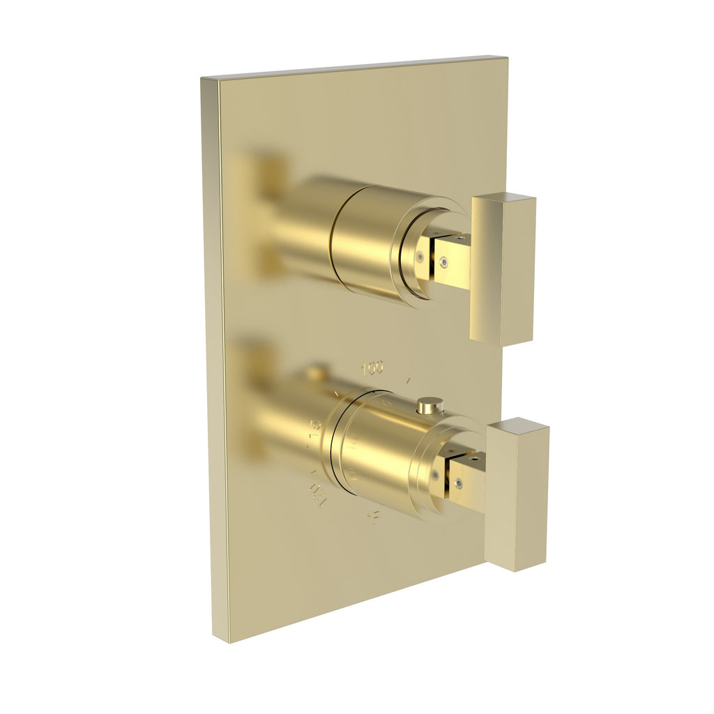 Newport Brass Pavani 3-2023TS — Placa Termostática Cuadrada de 1/2" — Oro Francés (PVD)