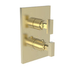 Newport Brass Pavani 3-2023TS — Placa Termostática Cuadrada de 1/2" — Oro Francés (PVD)