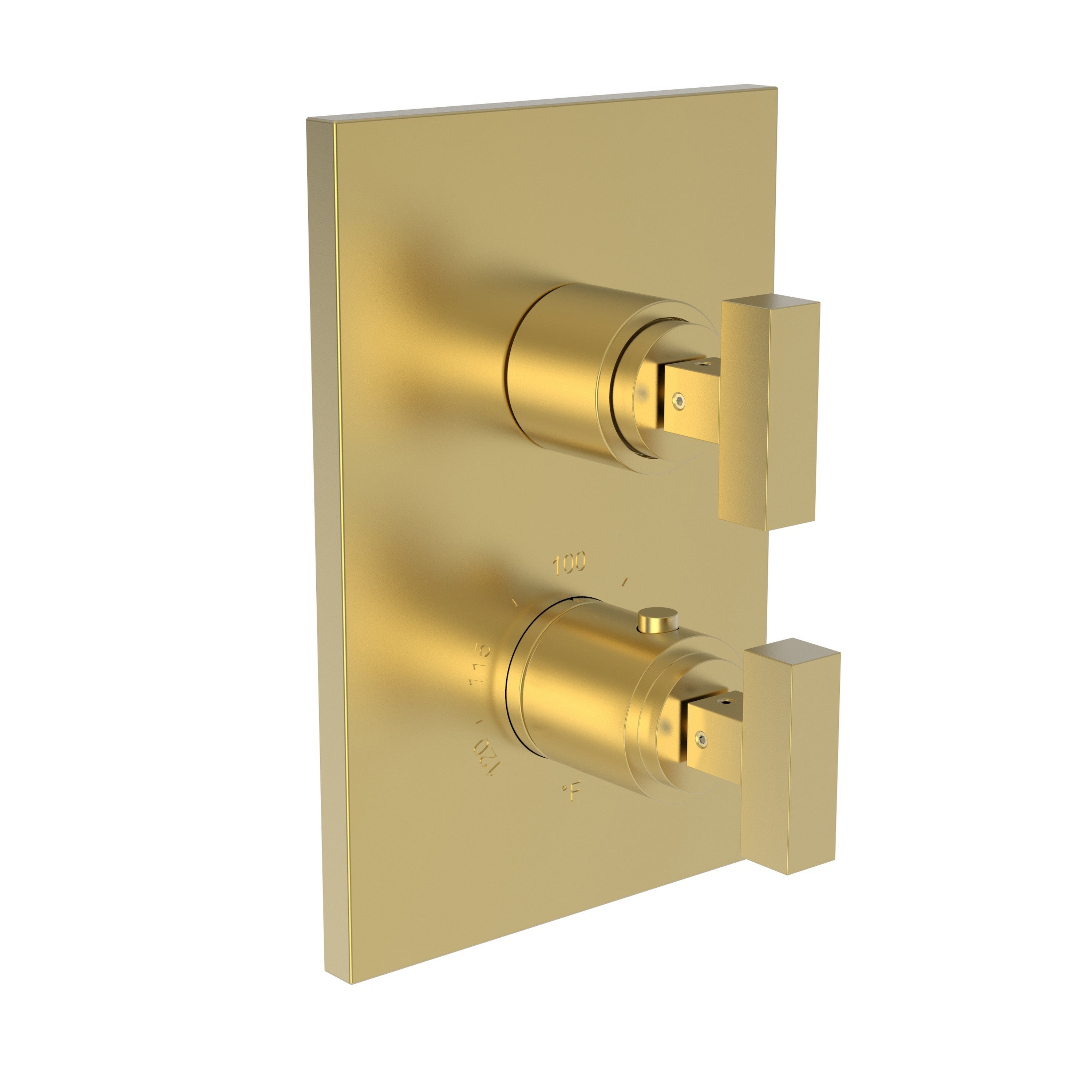Newport Brass Pavani 3-2023TS — Placa Termostática Cuadrada de 1/2" — Oro Satinado (PVD)