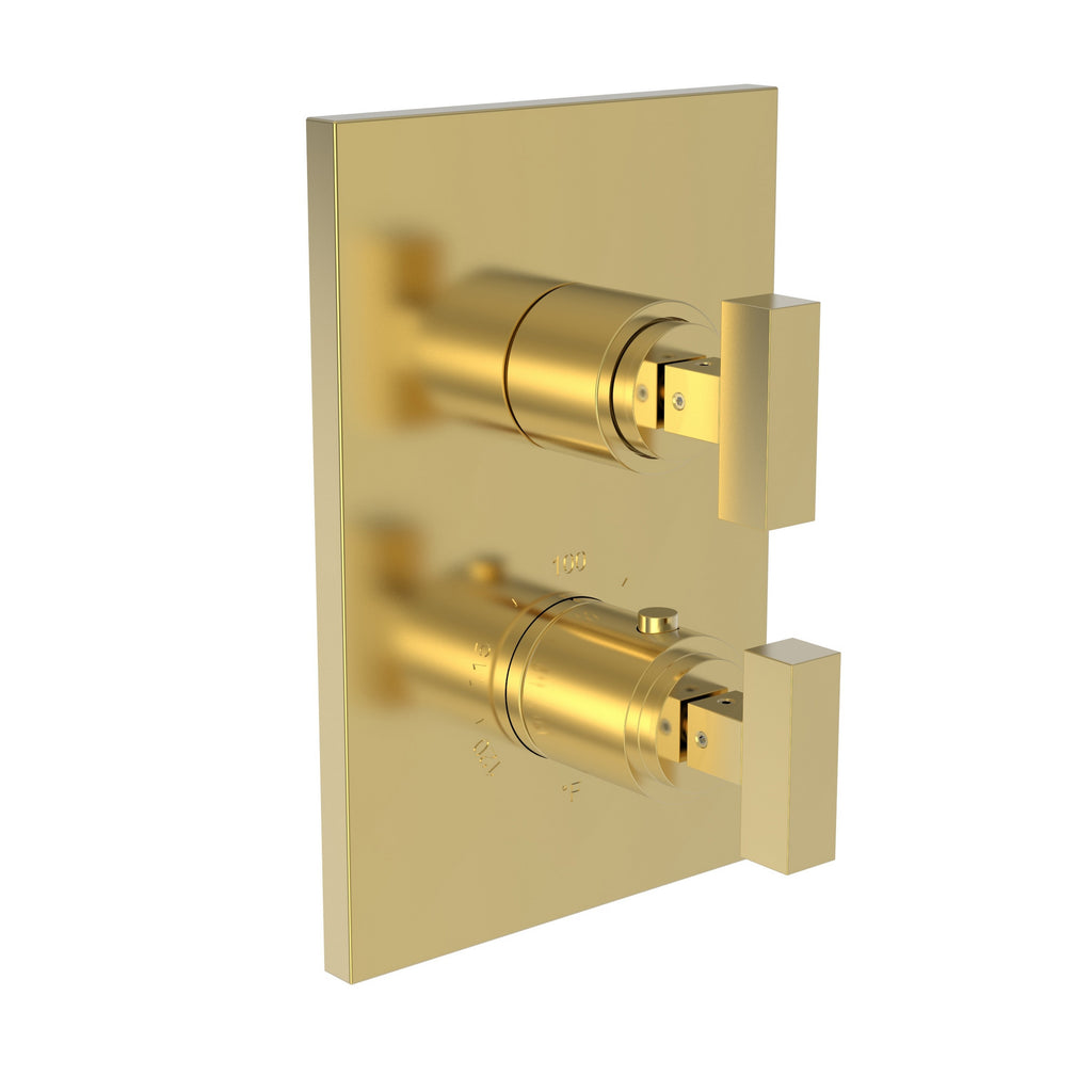 Newport Brass Pavani 3-2023TS — Placa Termostática Cuadrada de 1/2" — Oro Pulido (PVD)