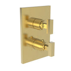 Newport Brass Pavani 3-2023TS — Placa Termostática Cuadrada de 1/2" — Oro Pulido (PVD)